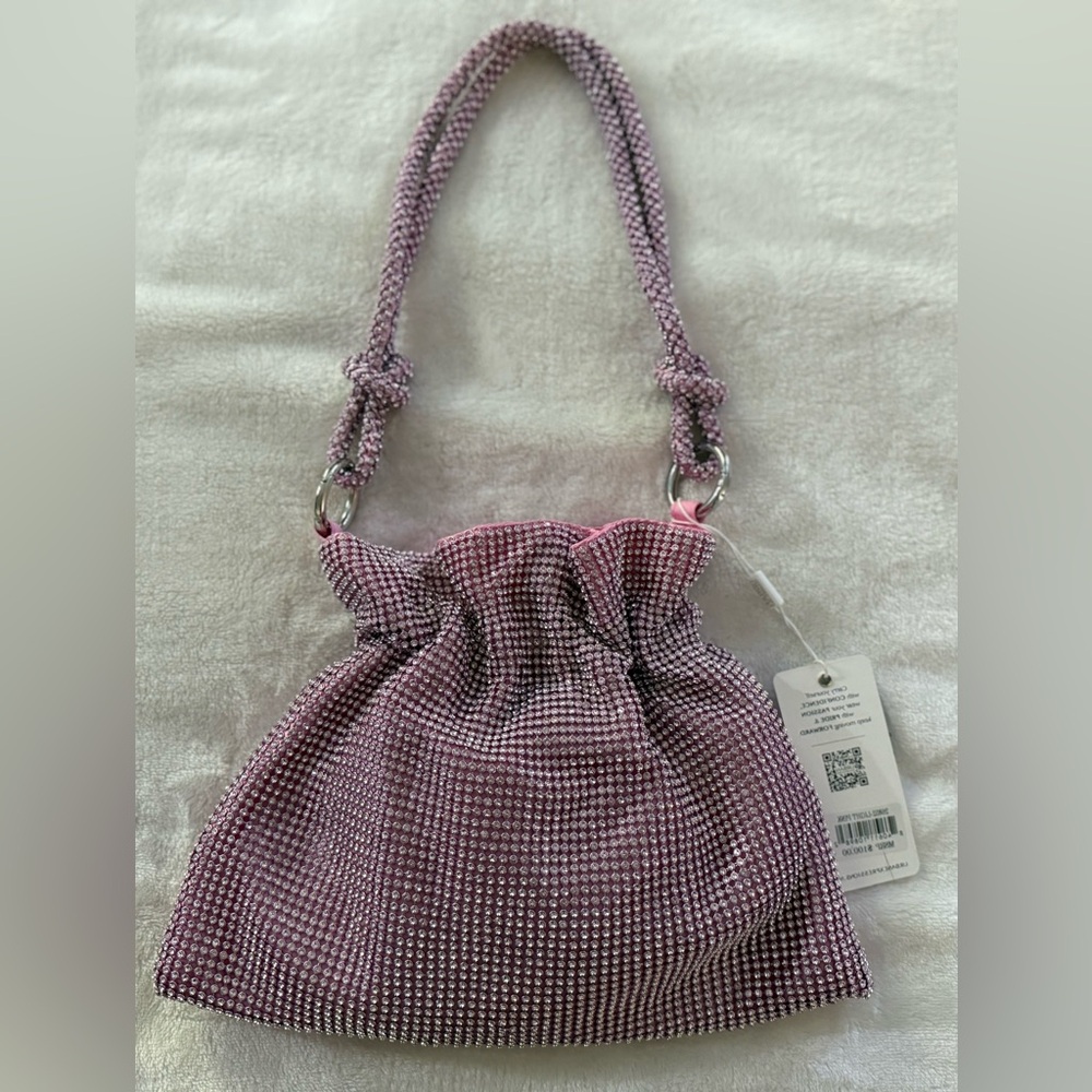 Elegant Pink Drawstring Women Bag